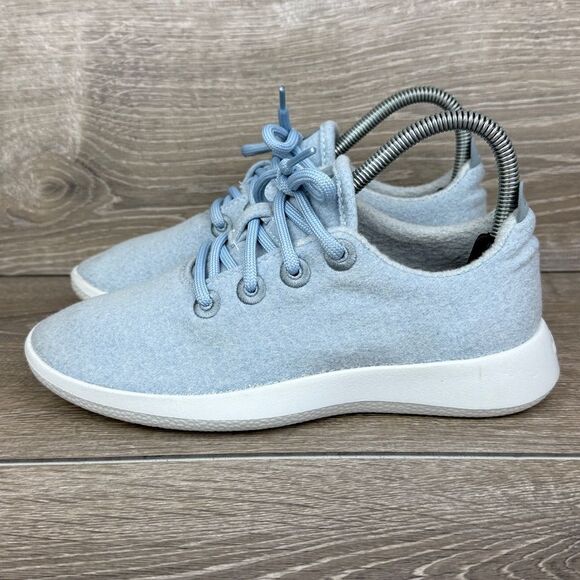 Allbirds Merino Wool Runners Womens Sz 6 Frost Baby Blue Low Top Comfort Sneaker - Picture 3 of 11